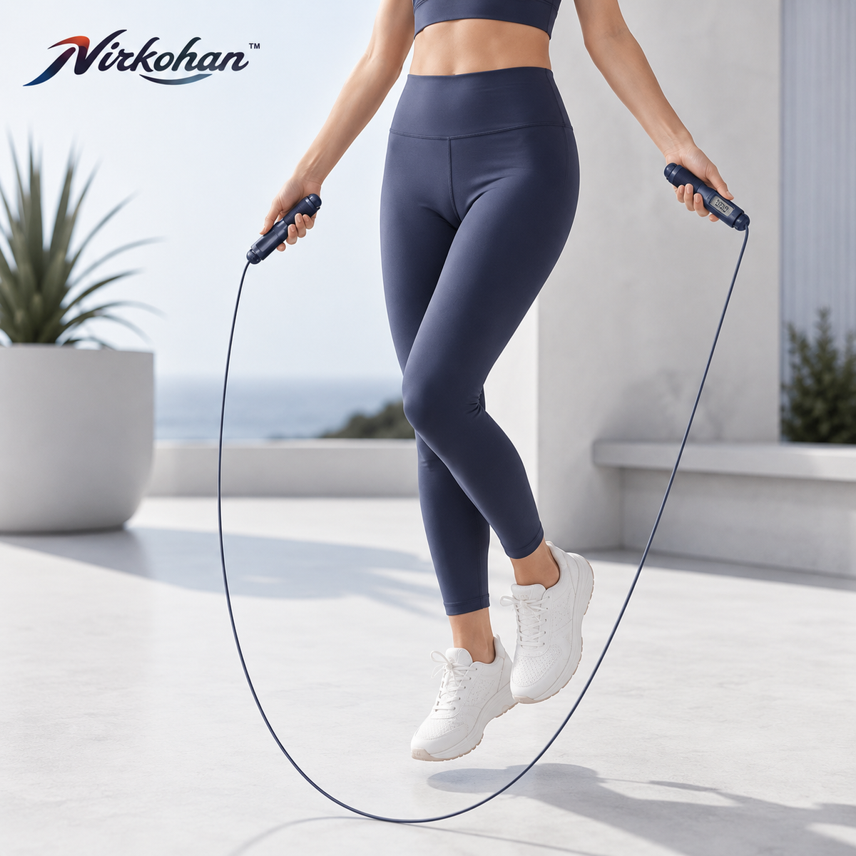 Nirkohan™ CountFlow Digital Jump Rope – Adjustable Speed Rope with LCD Counter for Cardio & Home Fitness