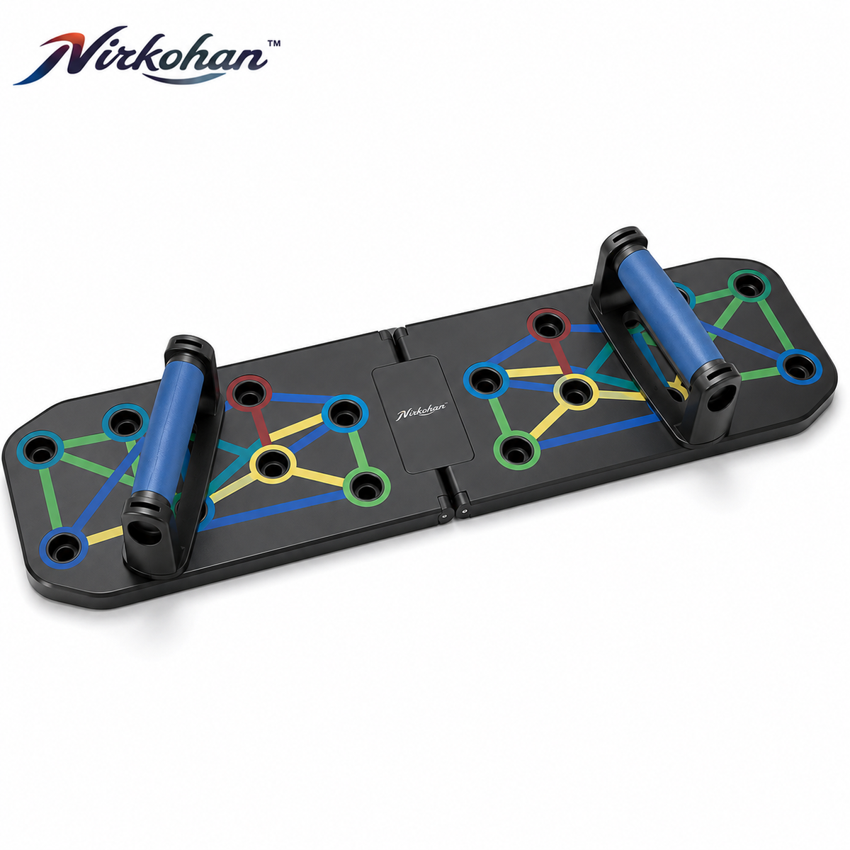 Nirkohan™ PowerRoute Foldable Push-Up Board – Multi-Position Push Up Handles for Chest, Shoulders, Triceps & Back