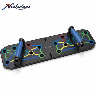 Nirkohan™ PowerRoute Foldable Push-Up Board – Multi-Position Push Up Handles for Chest, Shoulders, Triceps & Back