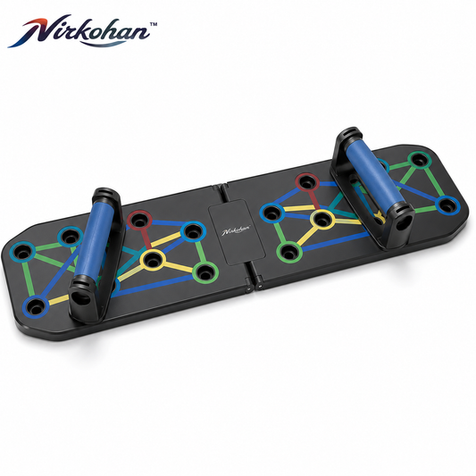 Nirkohan™ PowerRoute Foldable Push-Up Board – Multi-Position Push Up Handles for Chest, Shoulders, Triceps & Back