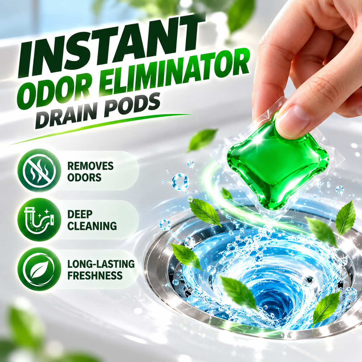 Bio-Enzyme Drain Deodorizer Capsules